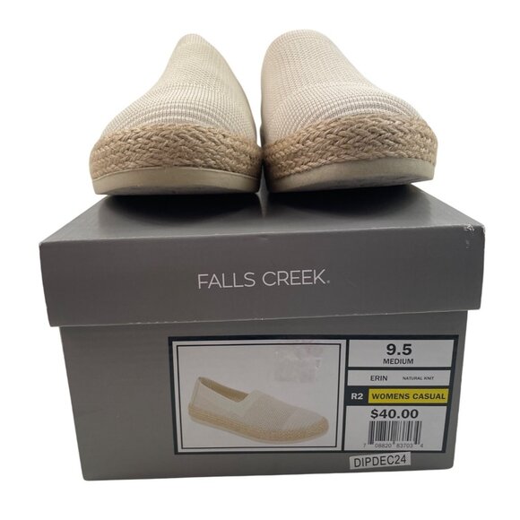 Falls Creek Erin Natural Knit Loafers Slip On Womens Size 9.5M - Picture 2 of 11